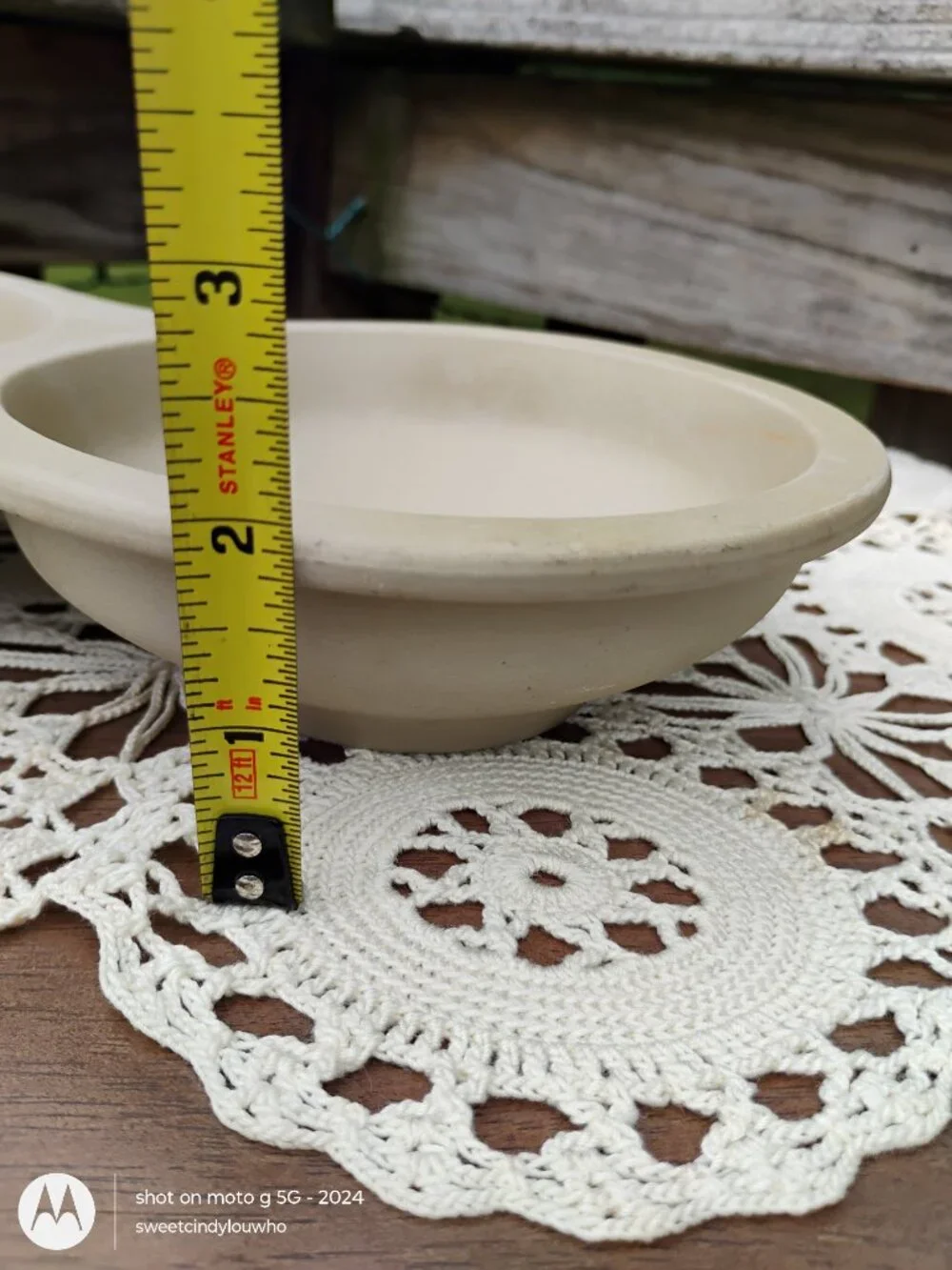 Pampered Chef double microwave egg poacher unglazed stoneware #2201 Made USA 90s